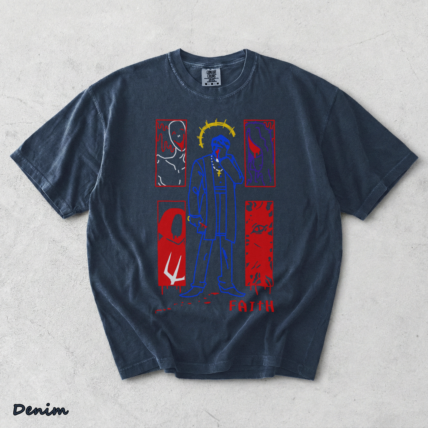 FAITH Horror Game - Denim mockup