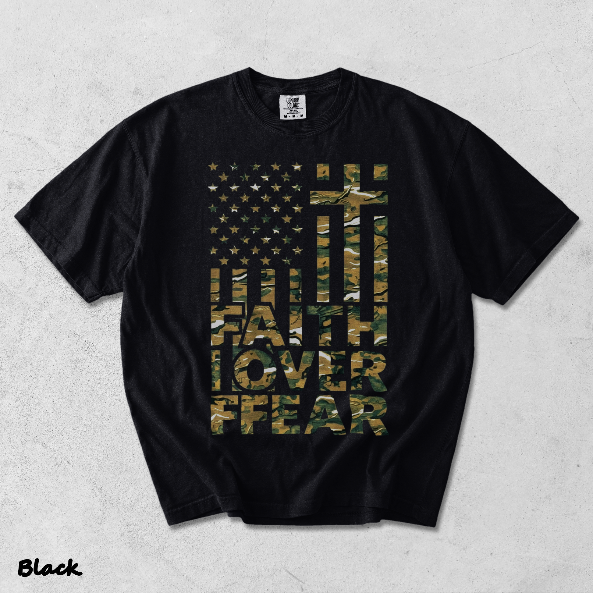 Faith Over Fear - Black mockup