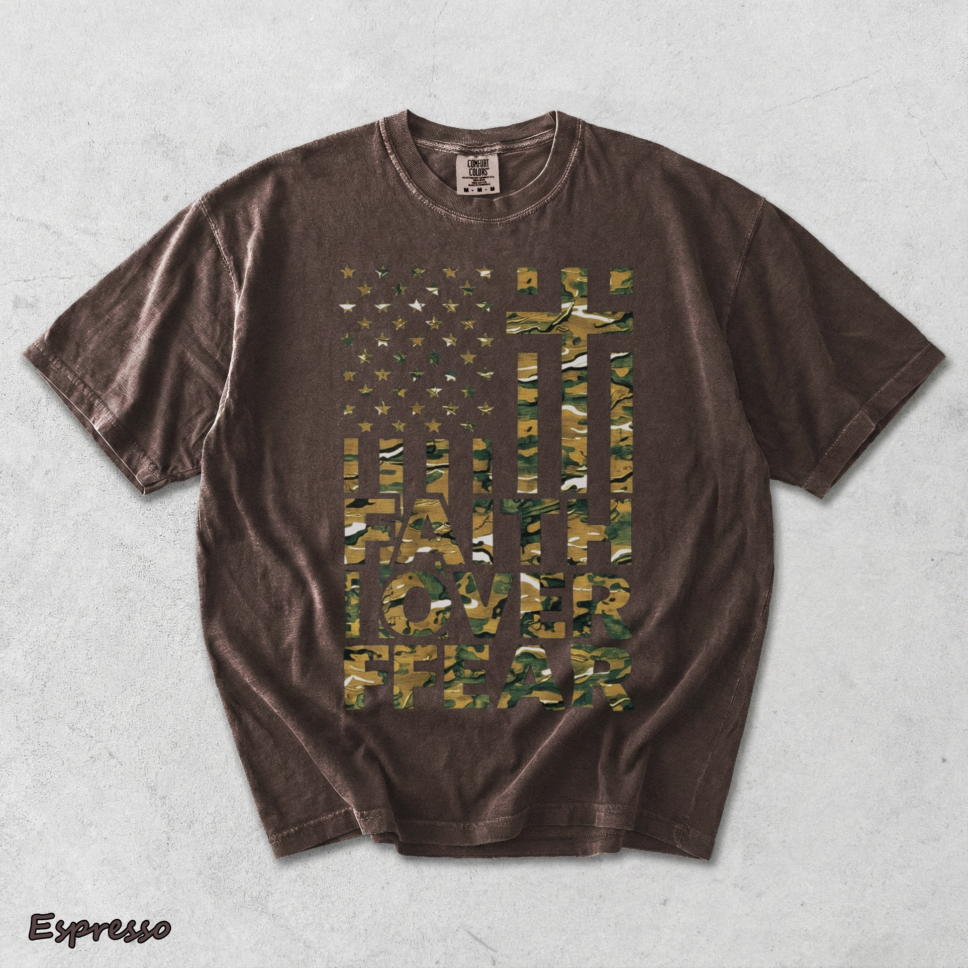 Faith Over Fear - Espresso mockup