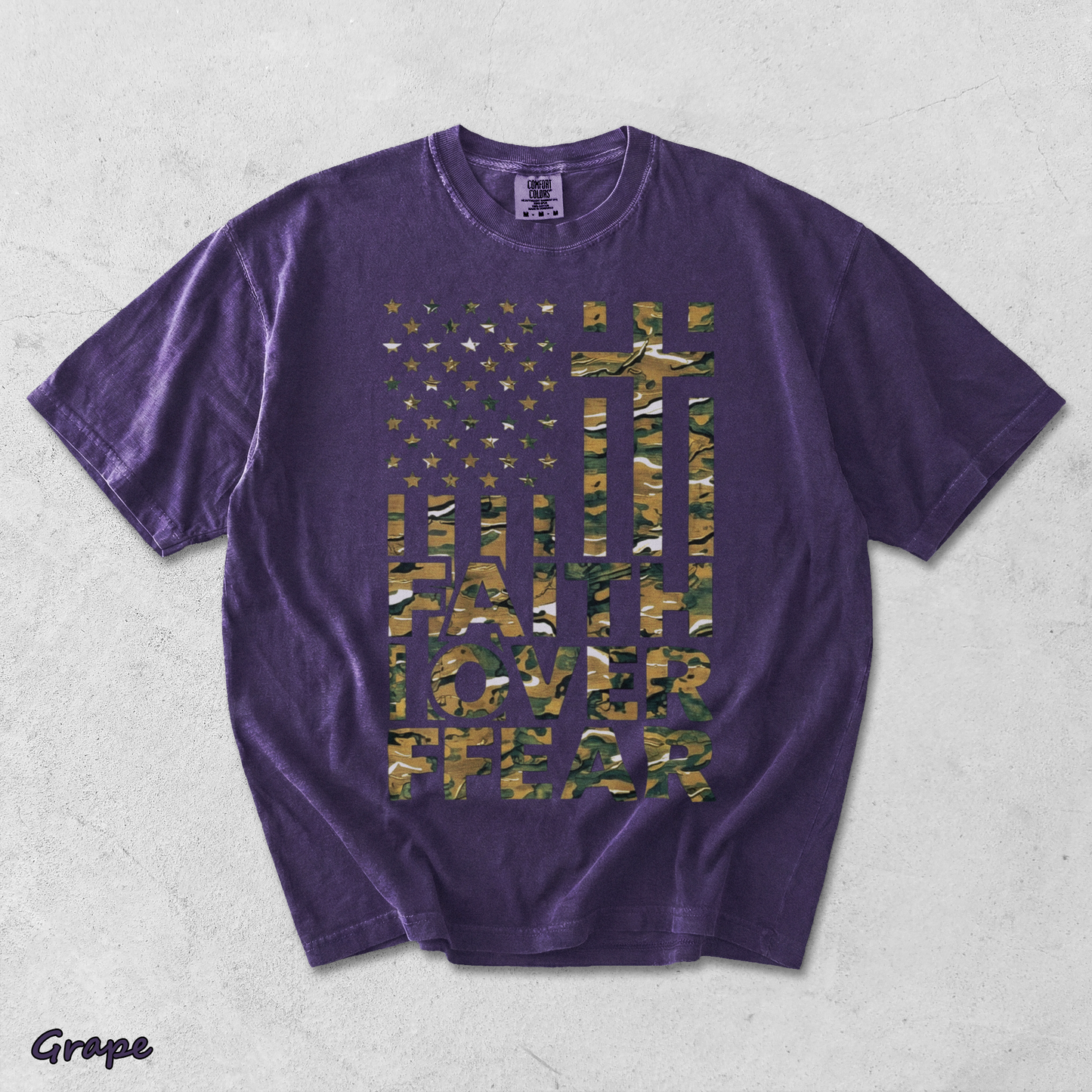 Faith Over Fear - Grape mockup