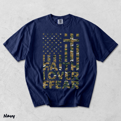 Faith Over Fear - True Navy mockup