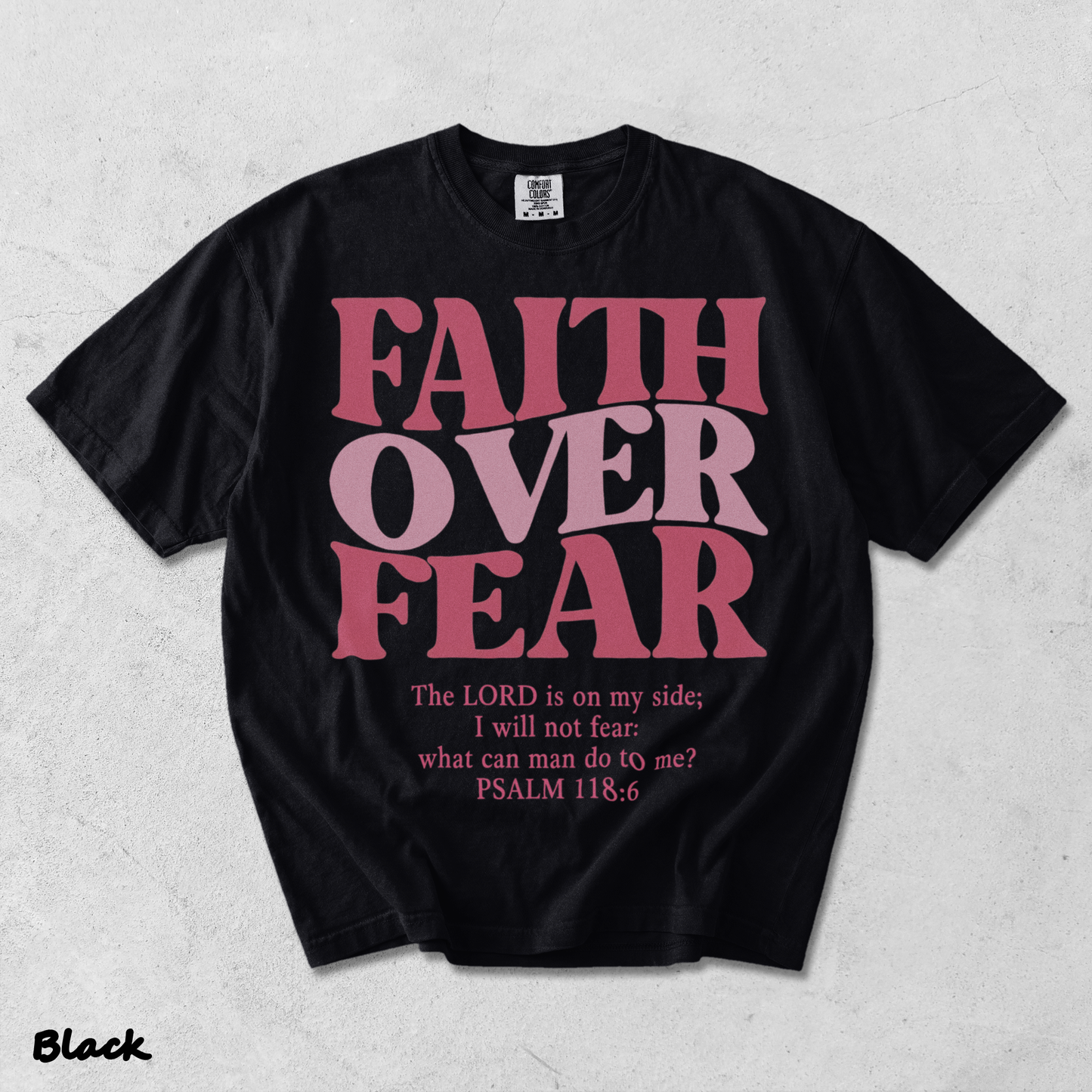 Faith Over Fear Vintage 2 - Black mockup