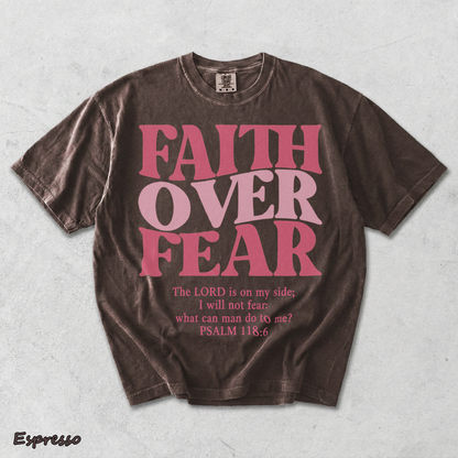 Faith Over Fear Vintage 2 - Espresso mockup