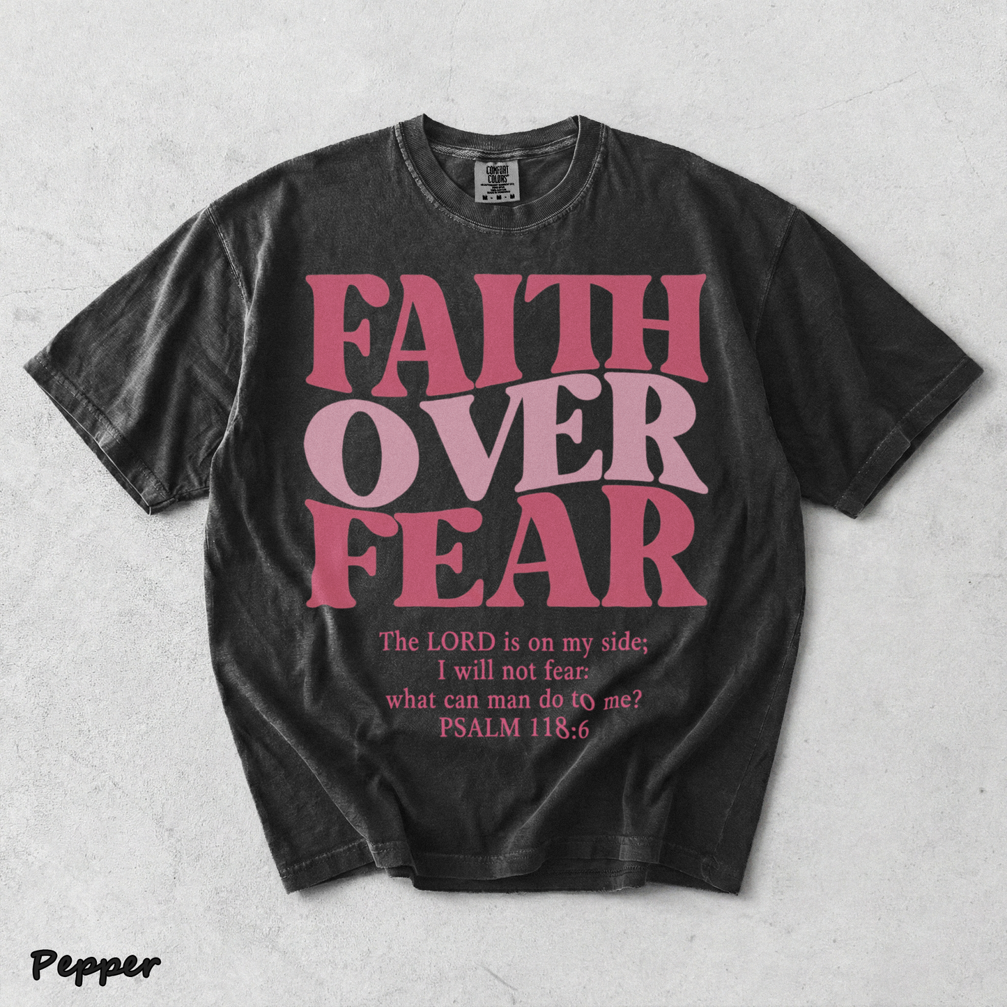 Faith Over Fear Vintage 2 - Pepper mockup
