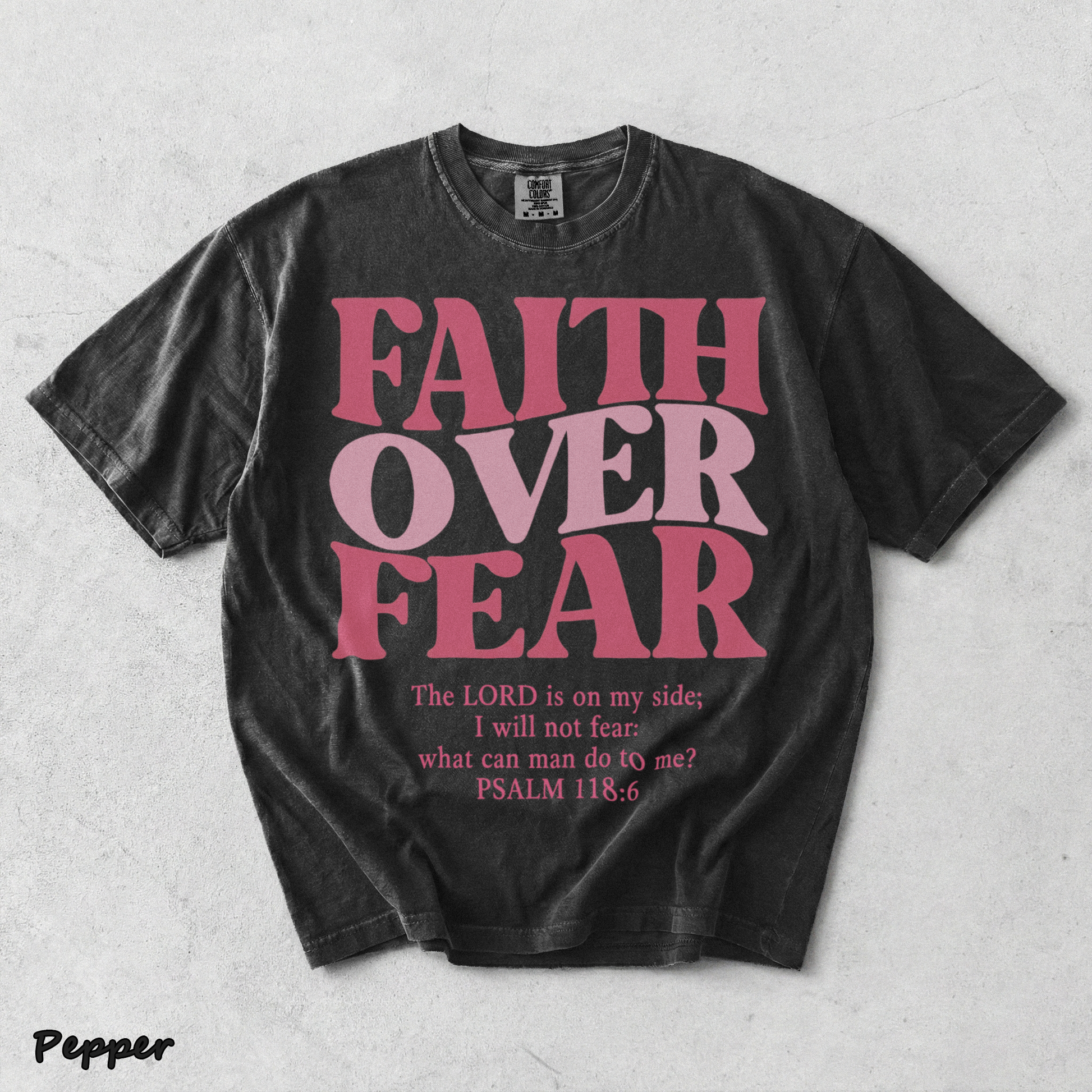 Faith Over Fear Vintage 2 - Pepper mockup