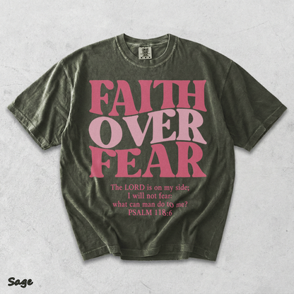 Faith Over Fear Vintage 2 - Sage mockup