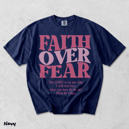 Faith Over Fear Vintage 2 - True Navy mockup