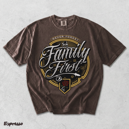 FAMILY FIRST T-shirt - Espresso mockup