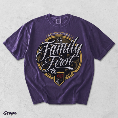FAMILY FIRST T-shirt - Grape mockup