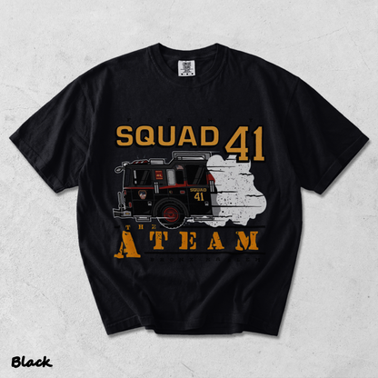 FDNY Squad 41 White - Black mockup
