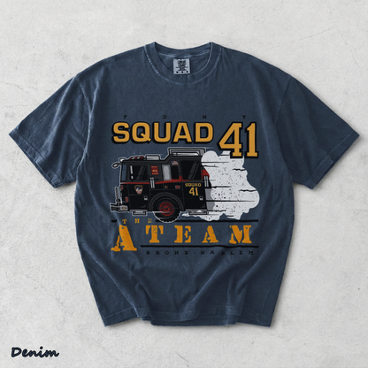 FDNY Squad 41 White - Denim mockup