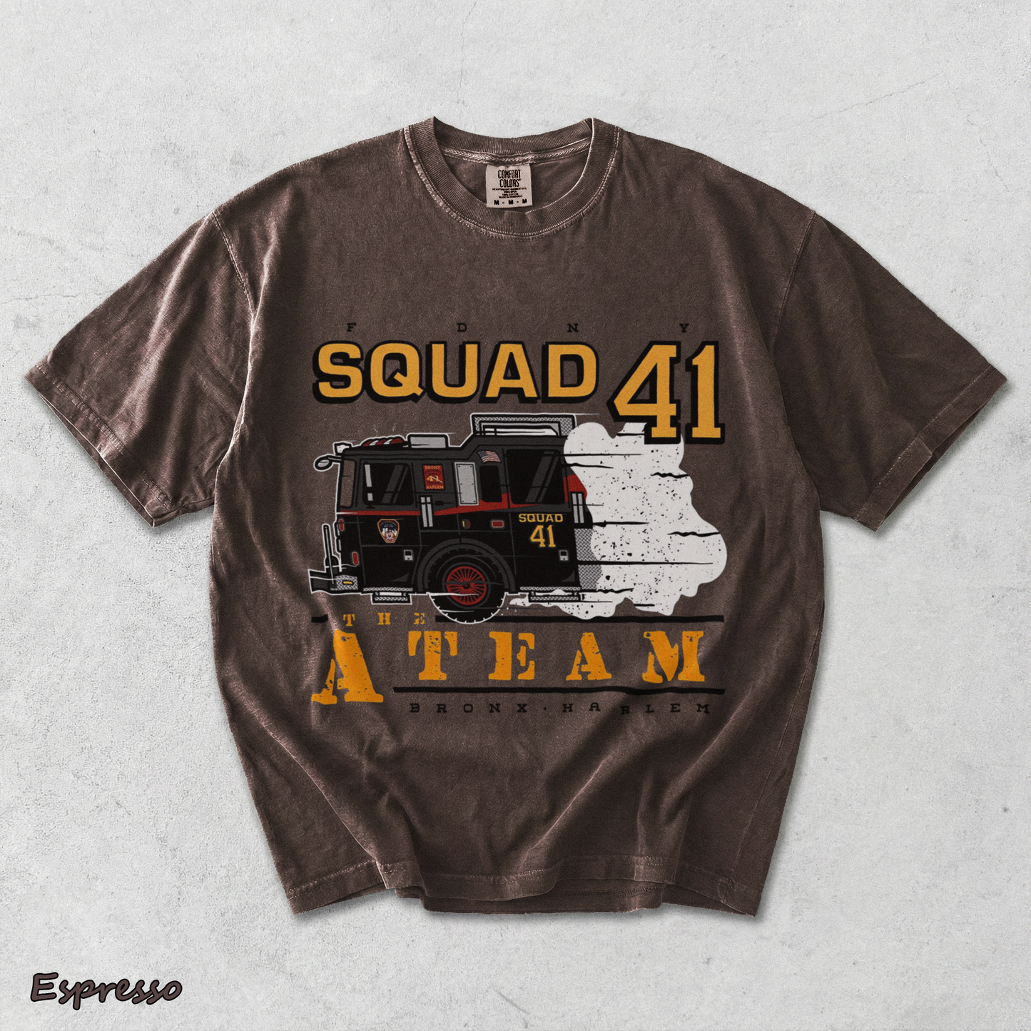 FDNY Squad 41 White - Espresso mockup