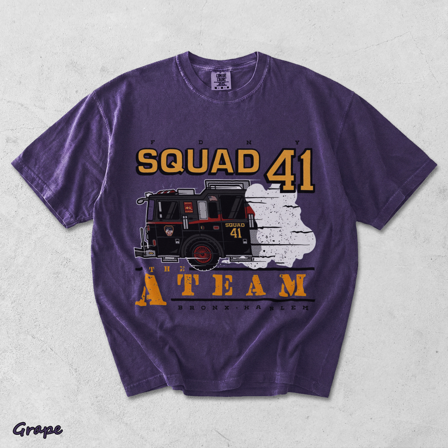 FDNY Squad 41 White - Grape mockup