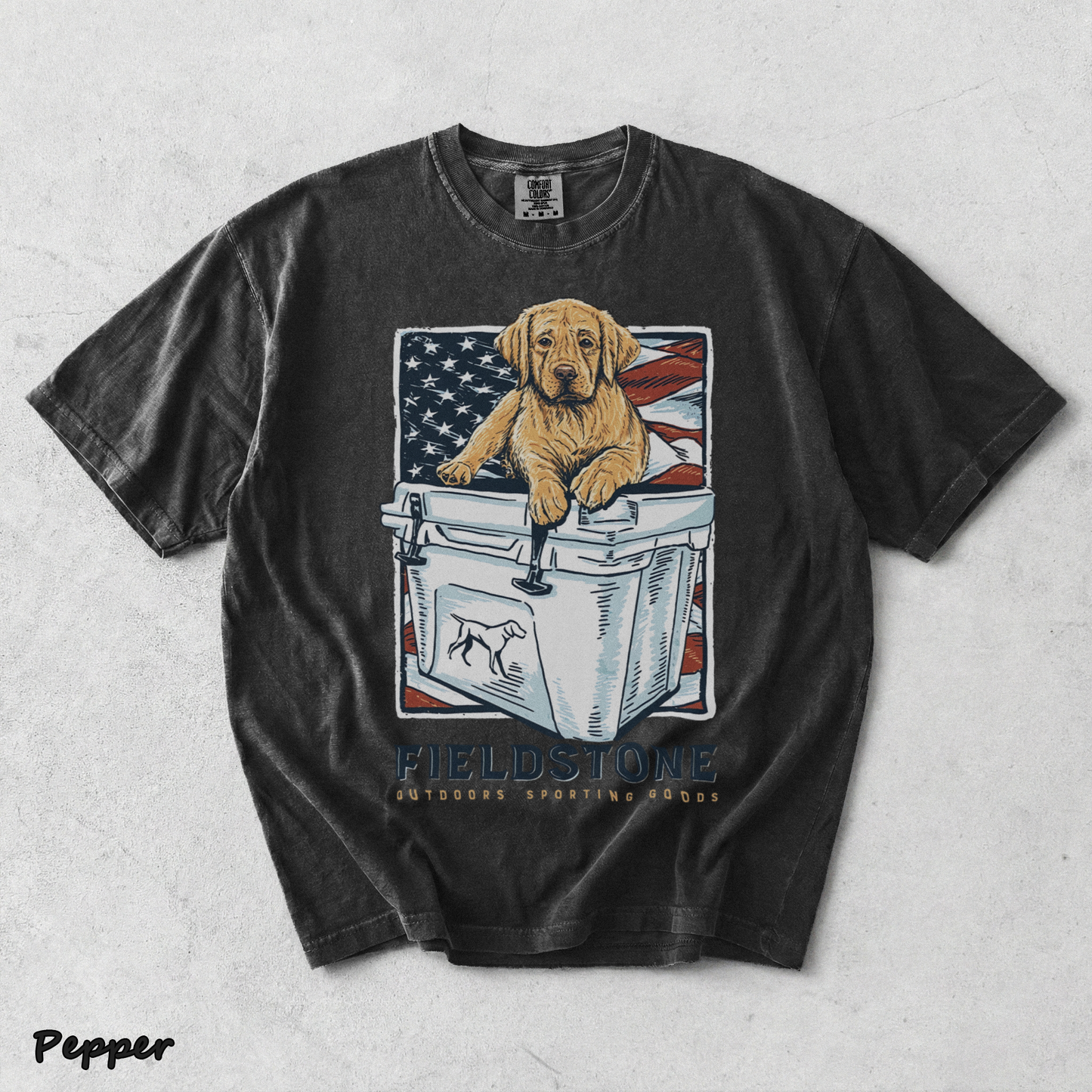 Fieldstone Cooler Puppy - Pepper mockup