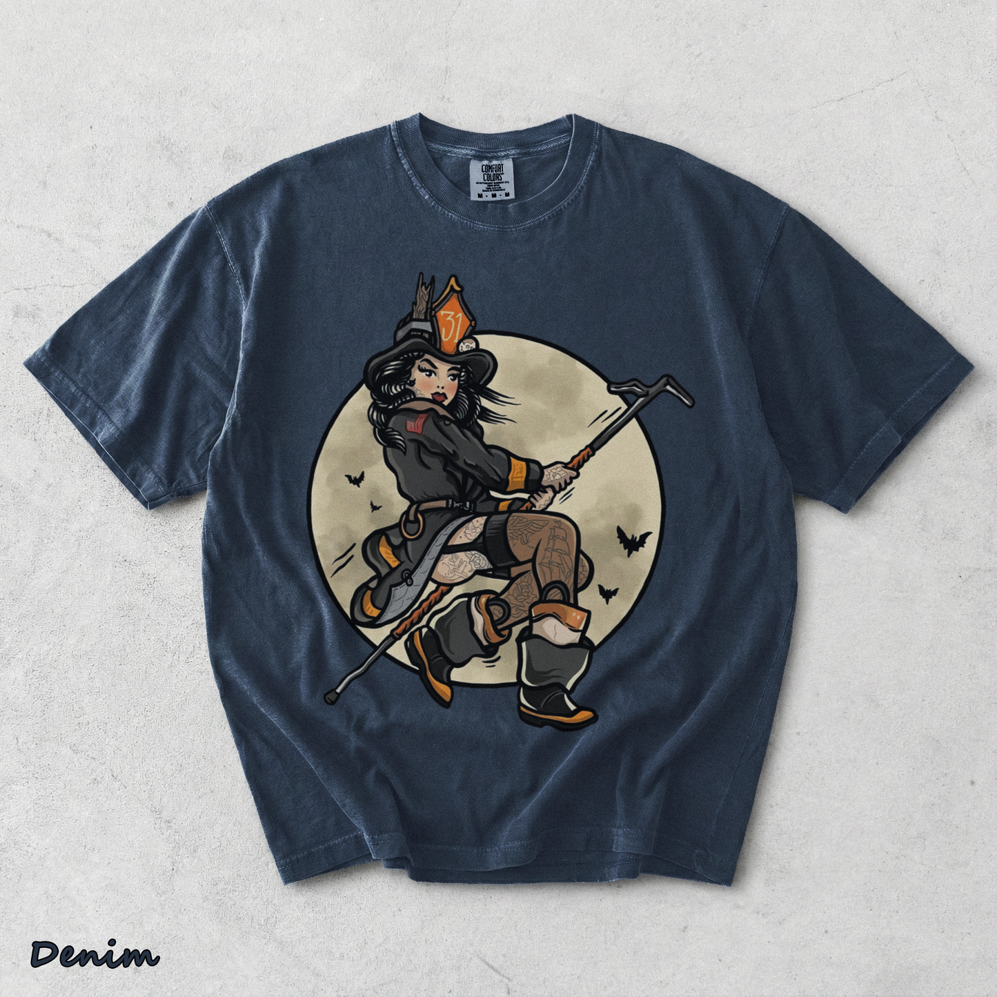 Firefighter Witch - Denim mockup