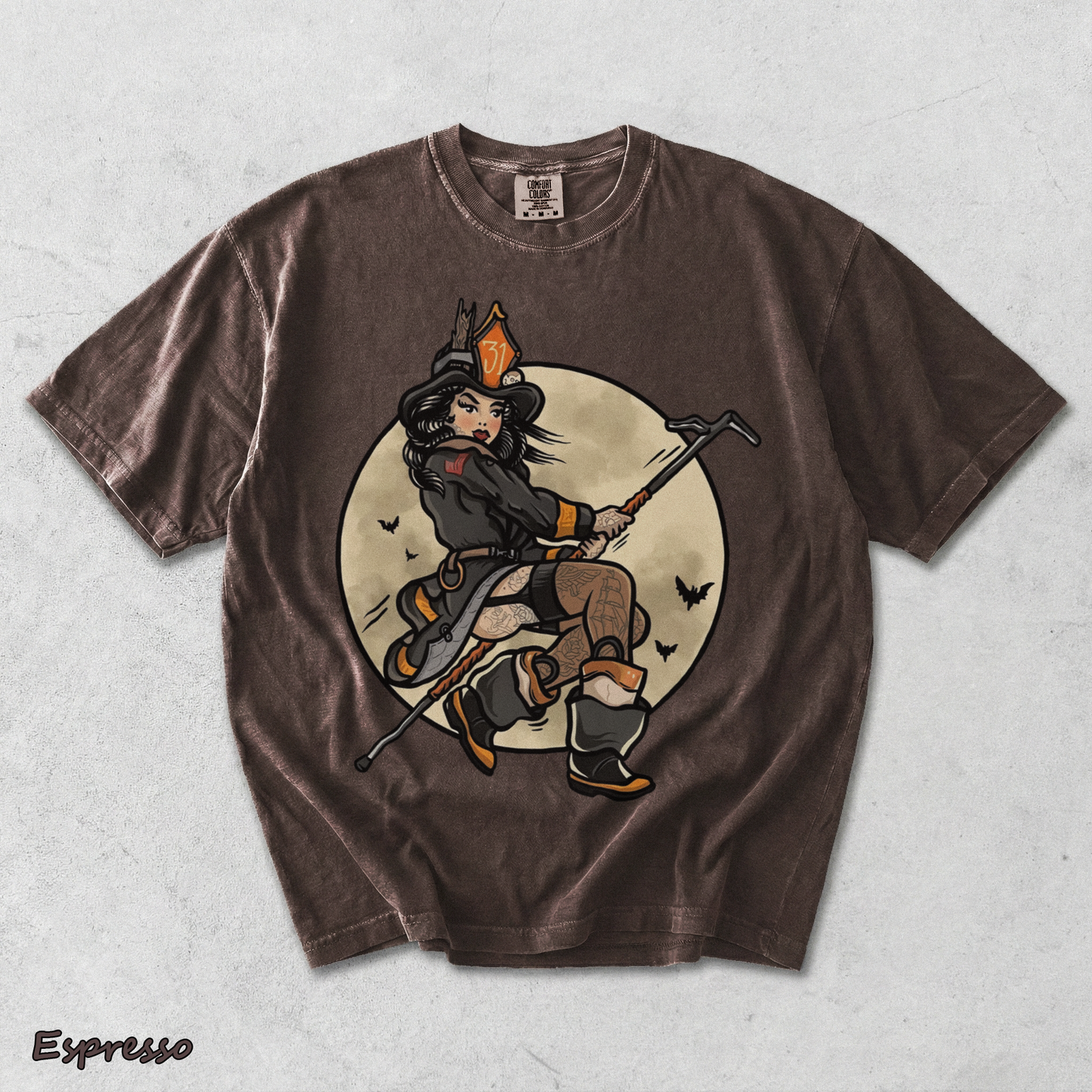 Firefighter Witch - Espresso mockup