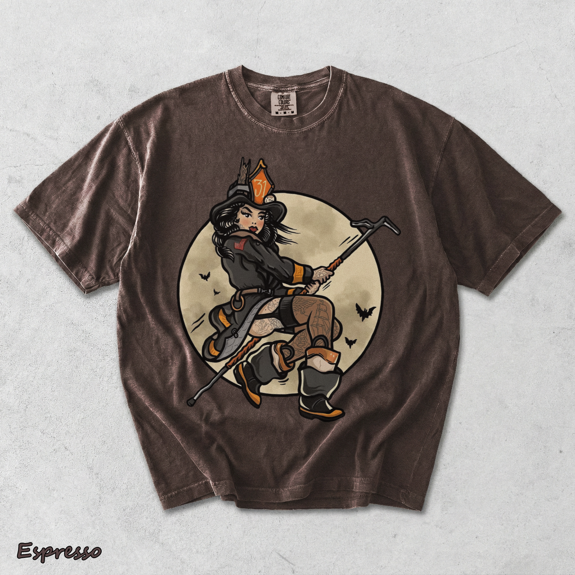 Firefighter Witch - Espresso mockup