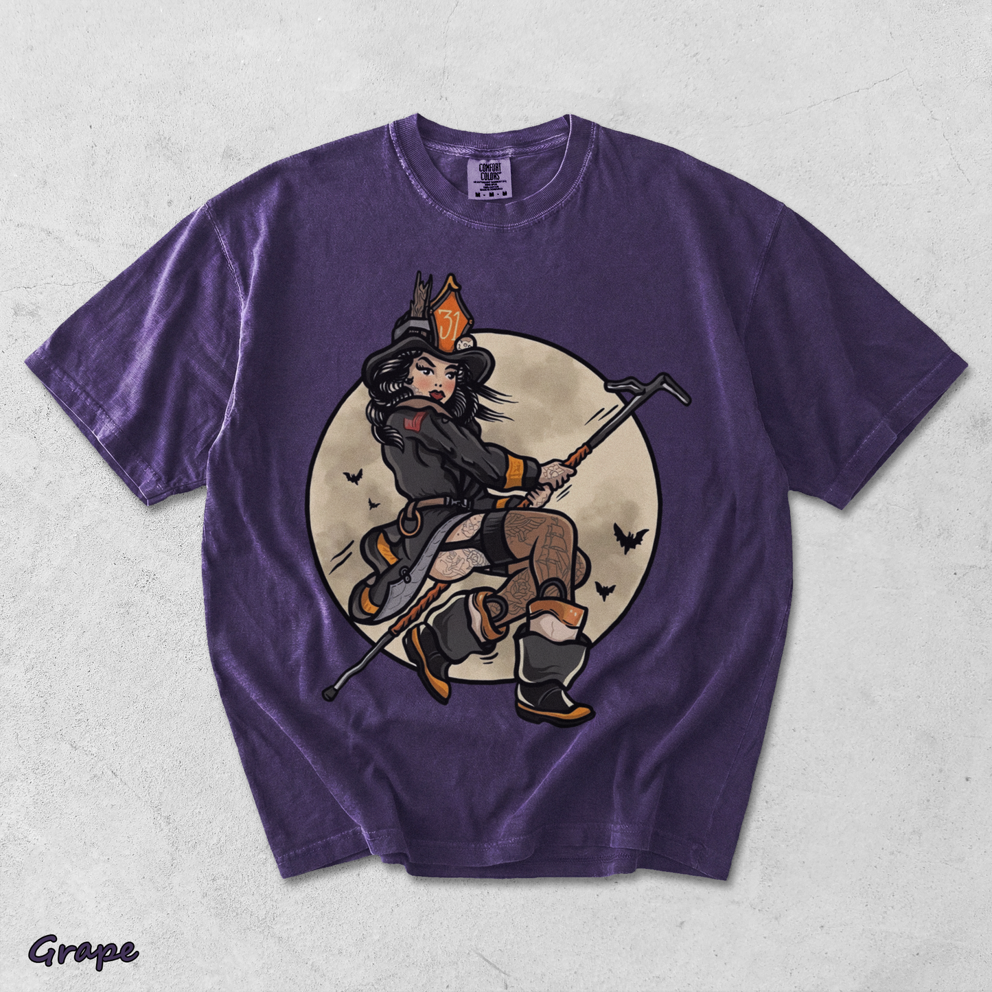 Firefighter Witch - Grape mockup