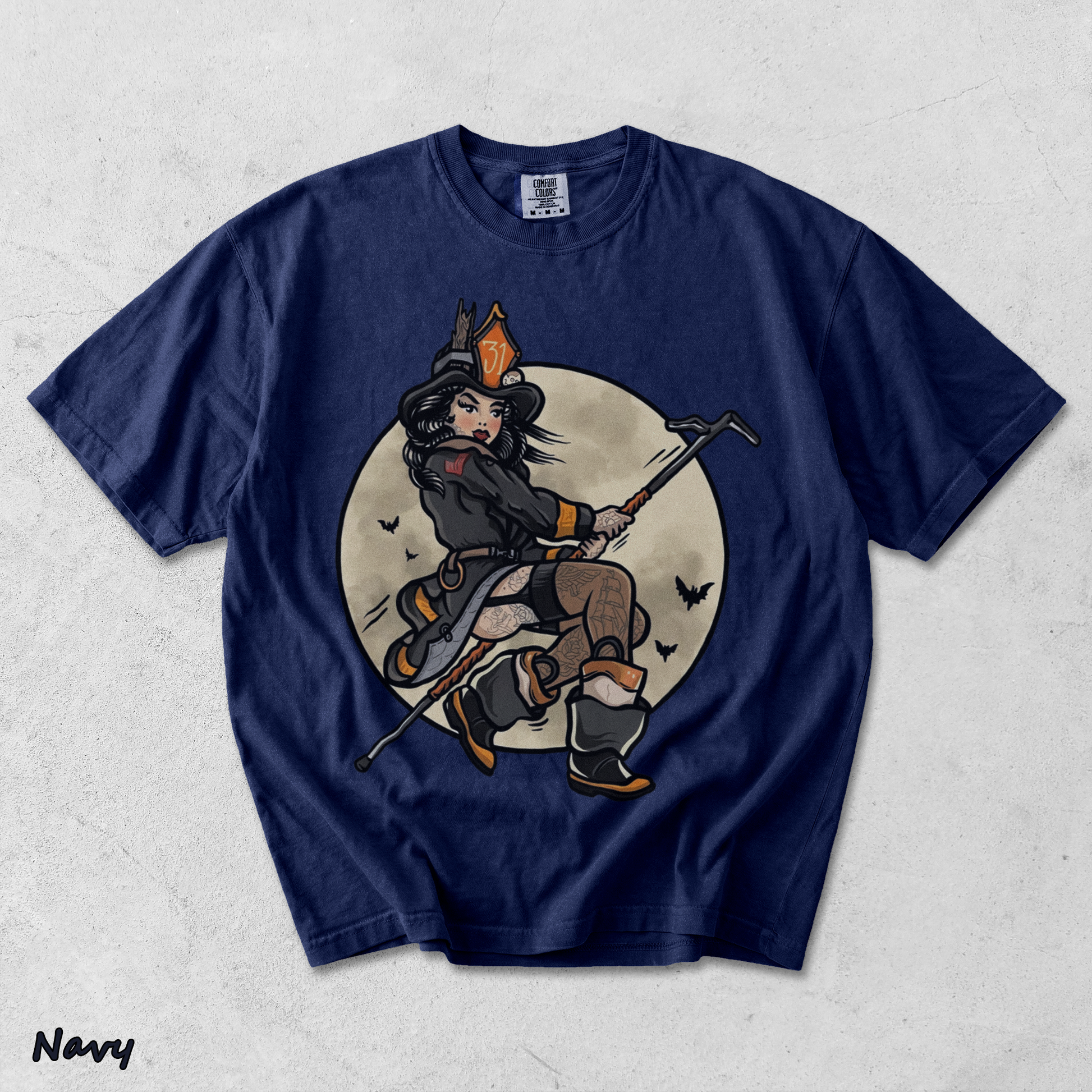 Firefighter Witch - True Navy mockup