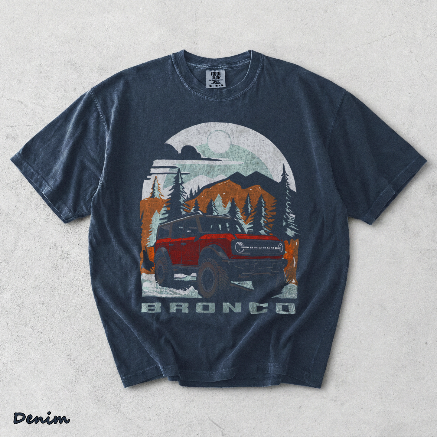 Ford Bronco Camping - Denim mockup