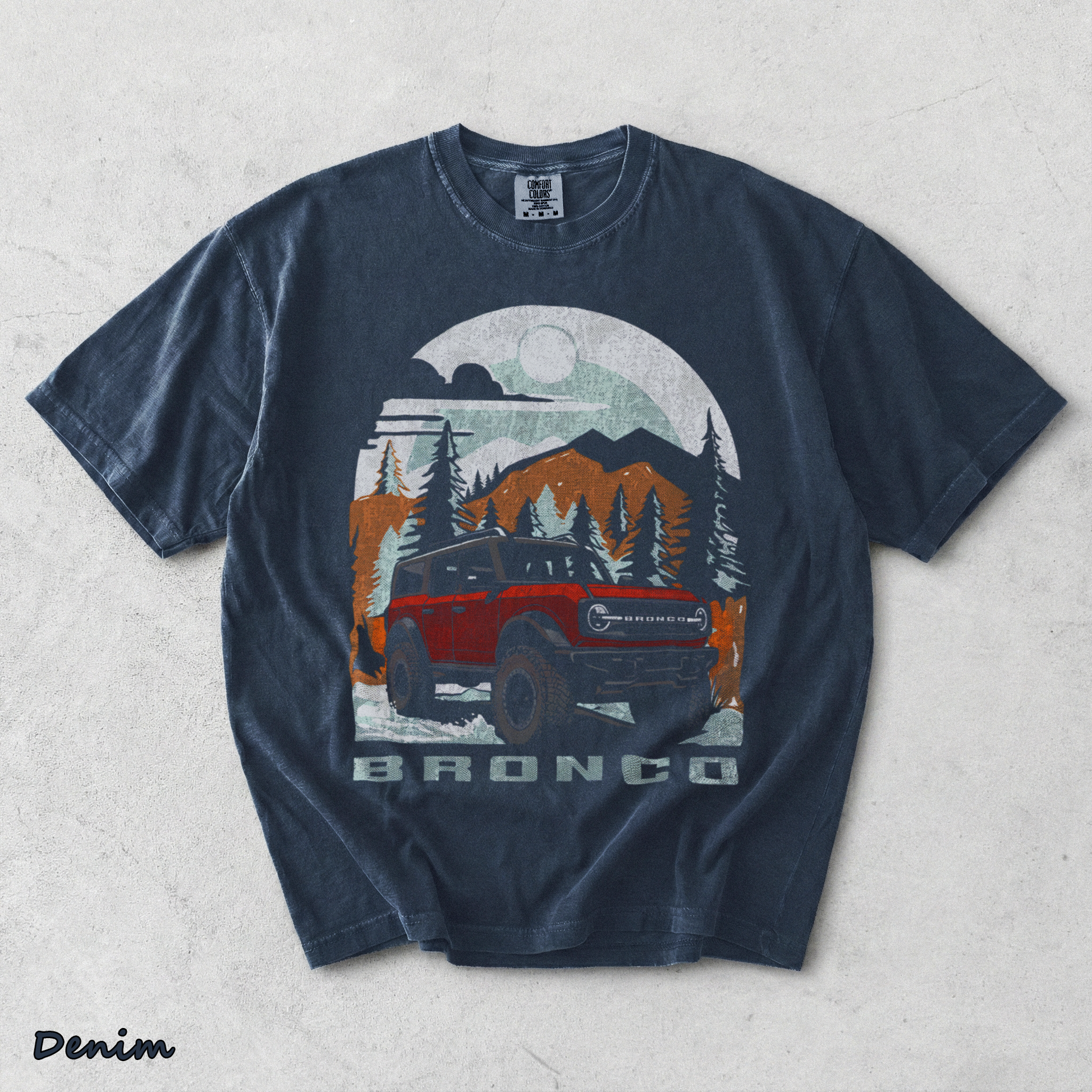 Ford Bronco Camping - Denim mockup