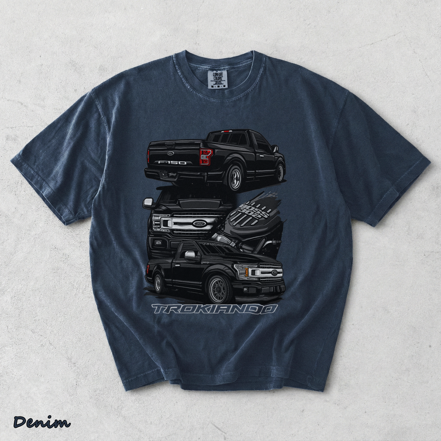 Ford F-150 Trokiando T-Shirt - Denim mockup