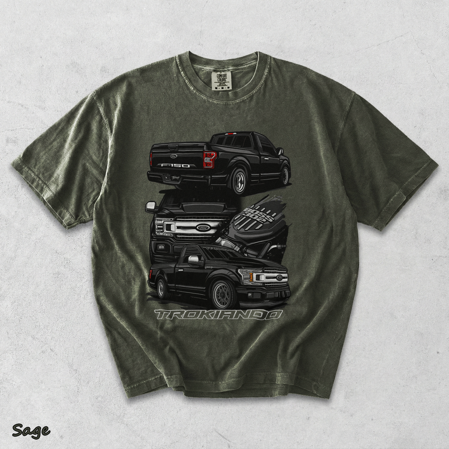 Ford F-150 Trokiando T-Shirt - Sage mockup