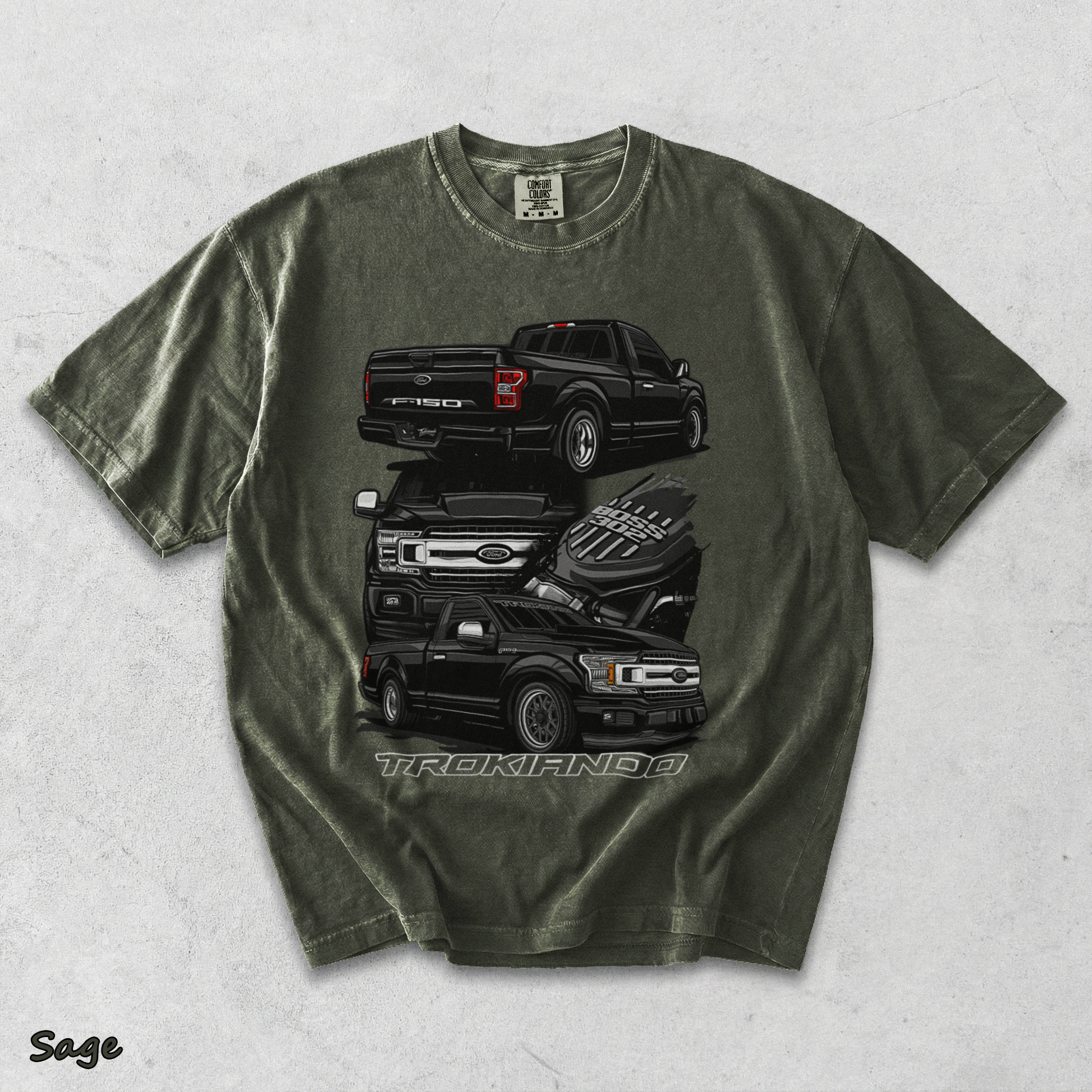 Ford F-150 Trokiando T-Shirt - Sage mockup