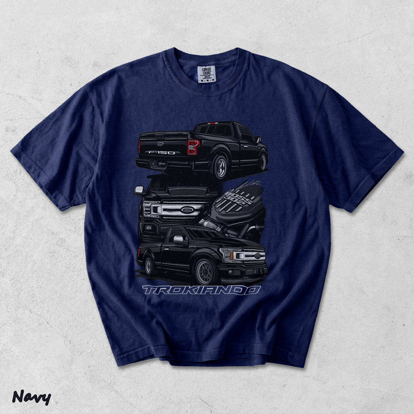 Ford F-150 Trokiando T-Shirt - True Navy mockup