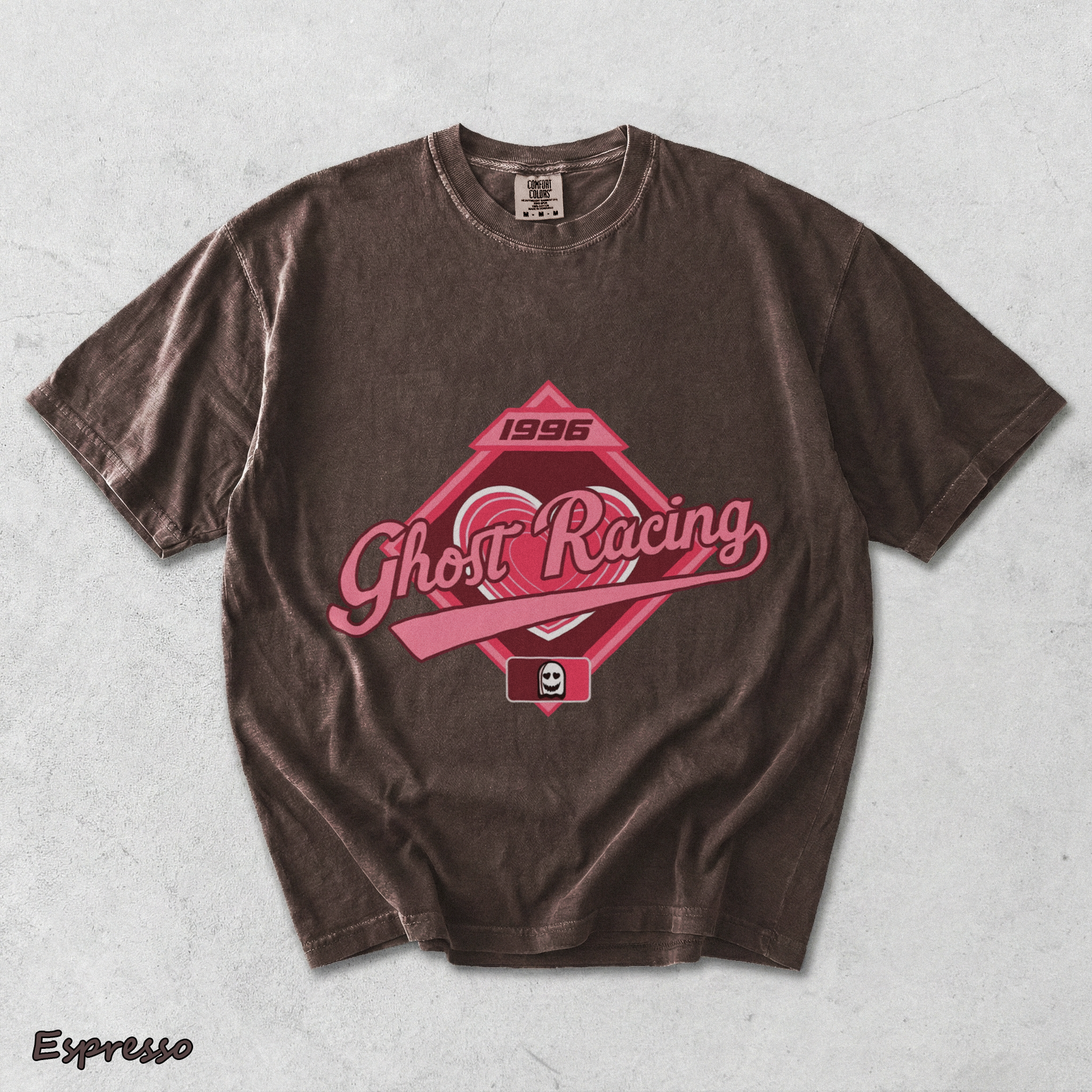 Ghost Racing Heart - Espresso mockup