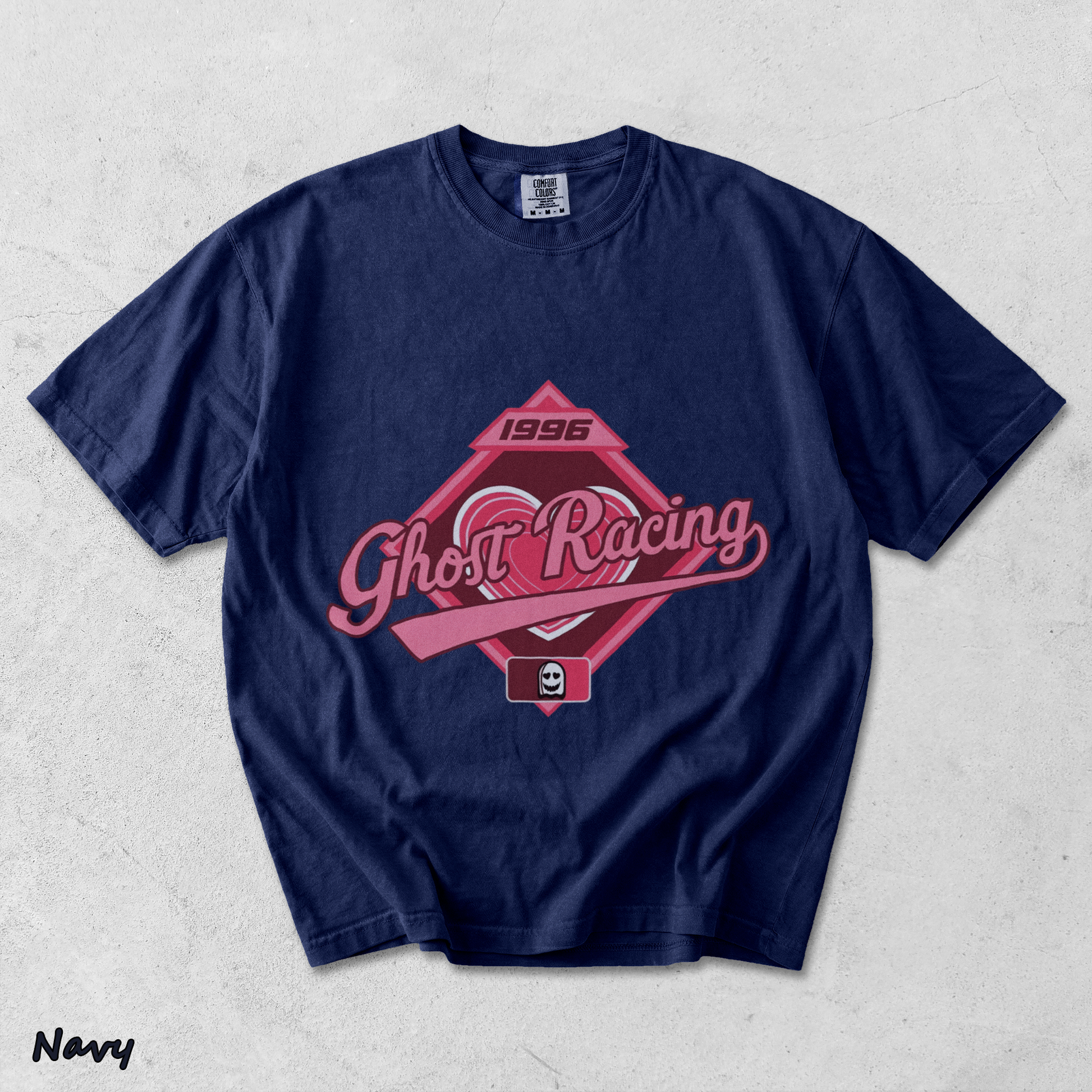 Ghost Racing Heart - True Navy mockup