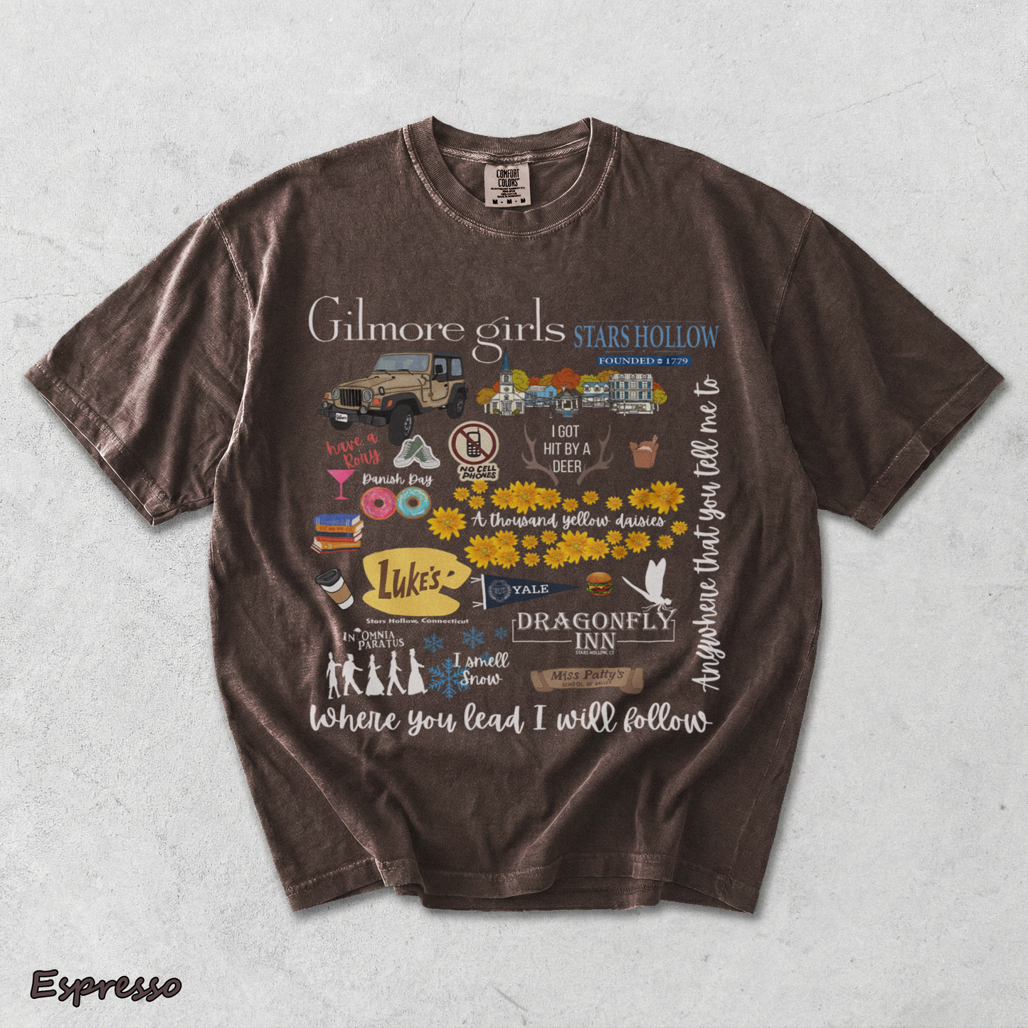 Gilmore girls sweatshirt, Stars Hollow - Espresso mockup