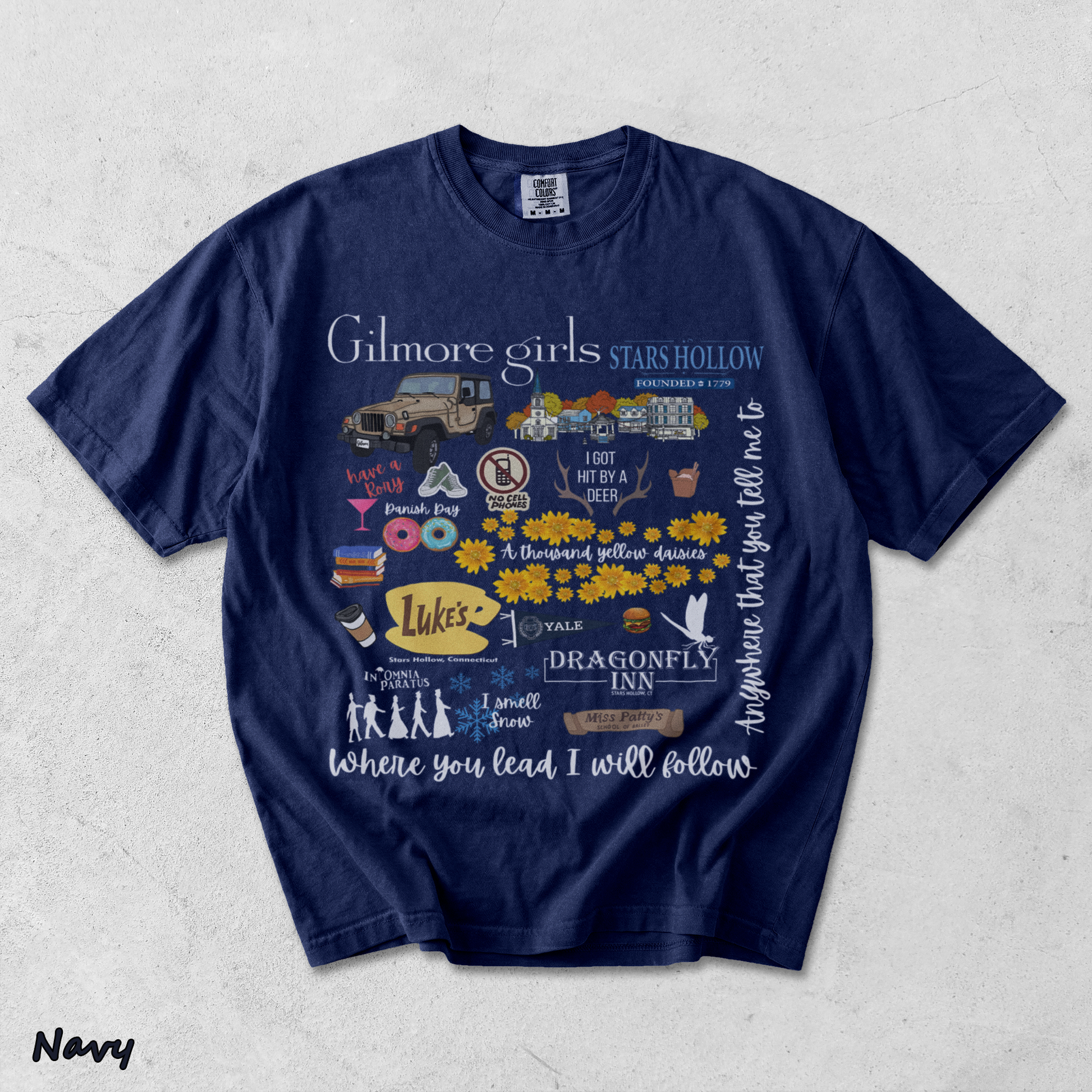 Gilmore girls sweatshirt, Stars Hollow - True Navy mockup