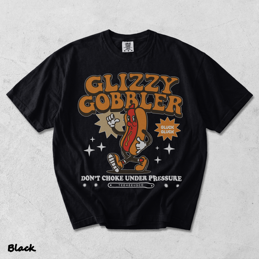 glizzy gobbler Back - Black mockup