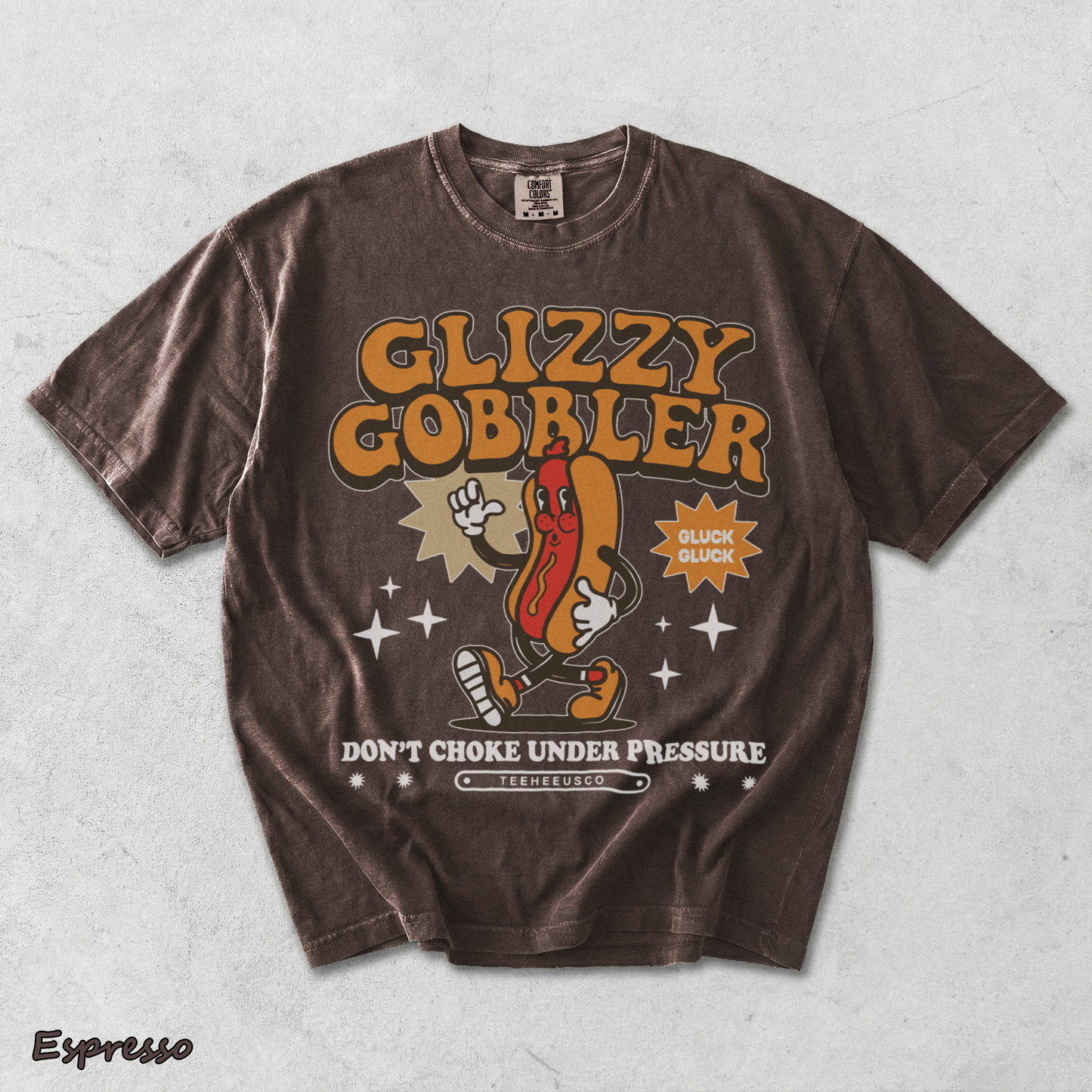 glizzy gobbler Back - Espresso mockup