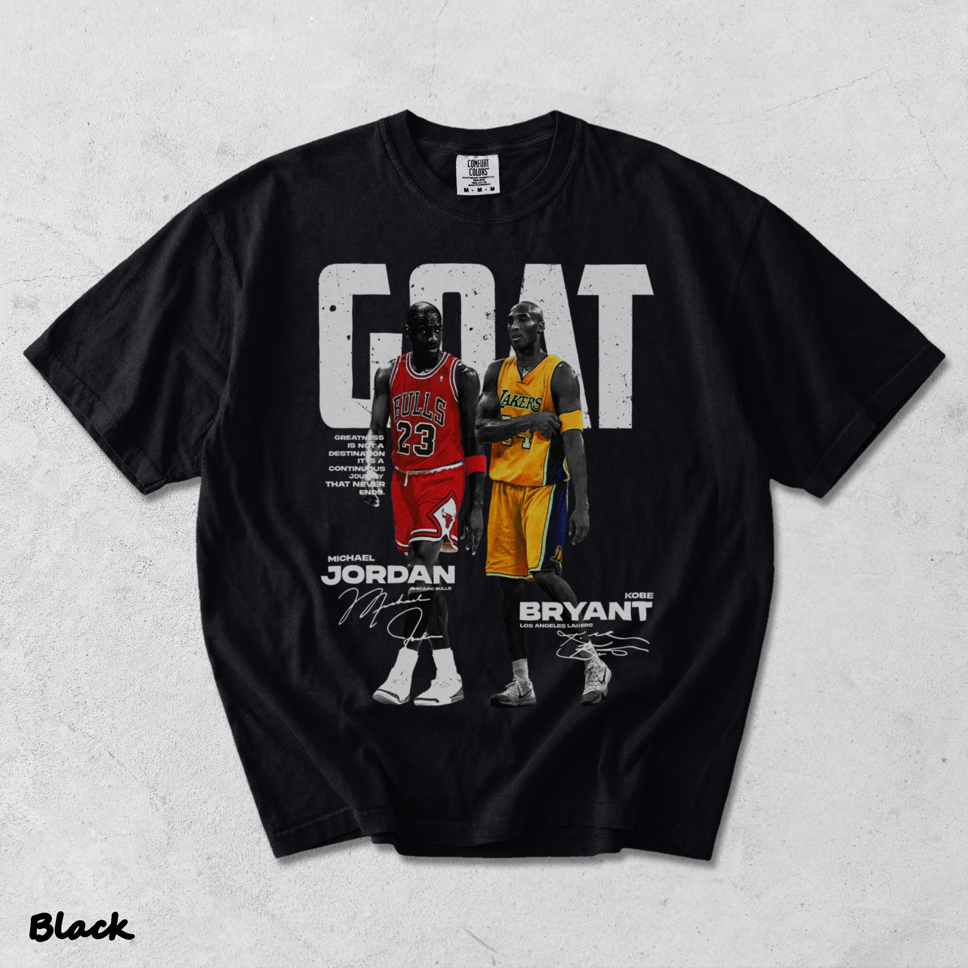 Goat MJ And Kb Bryant - Black mockup