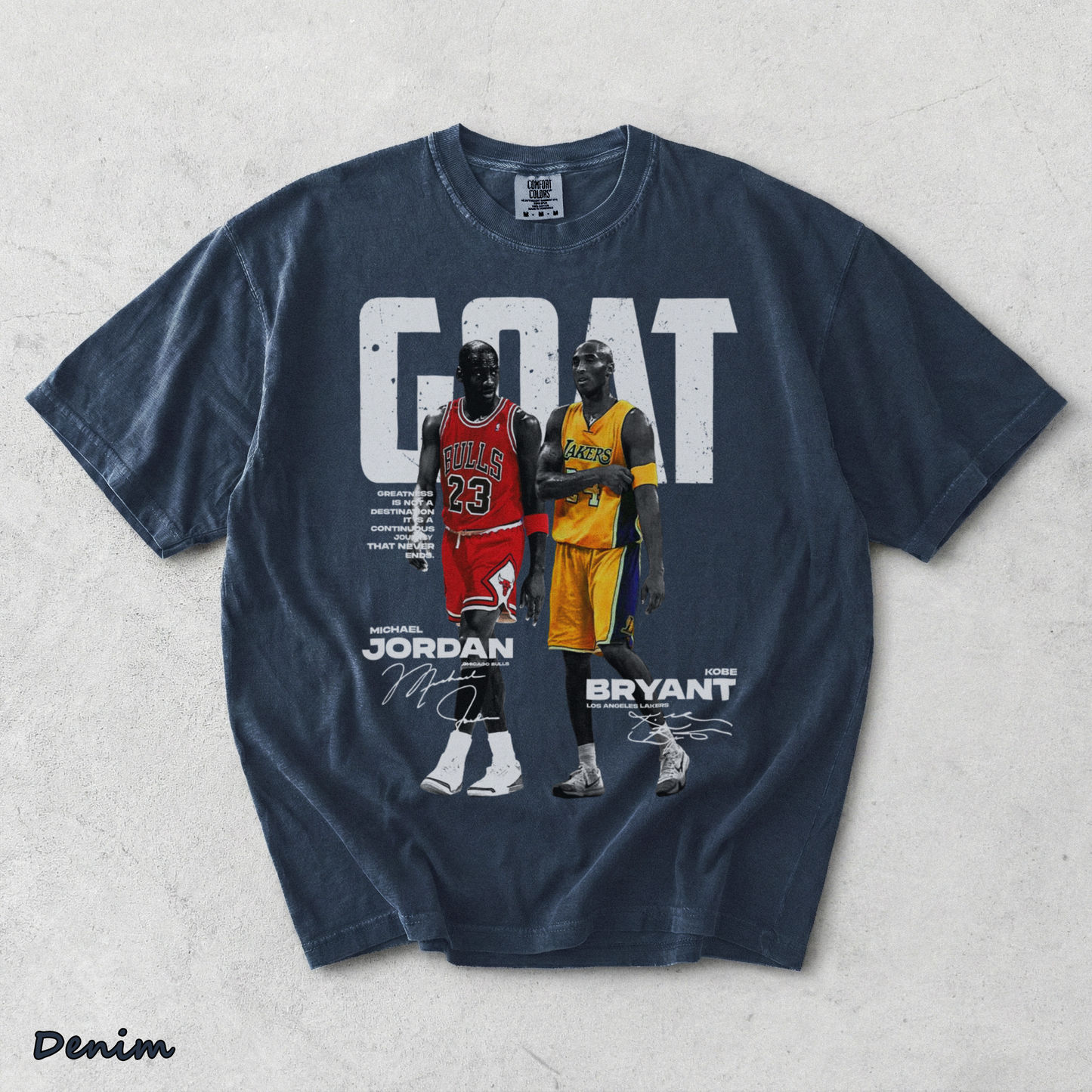 Goat MJ And Kb Bryant - Denim mockup