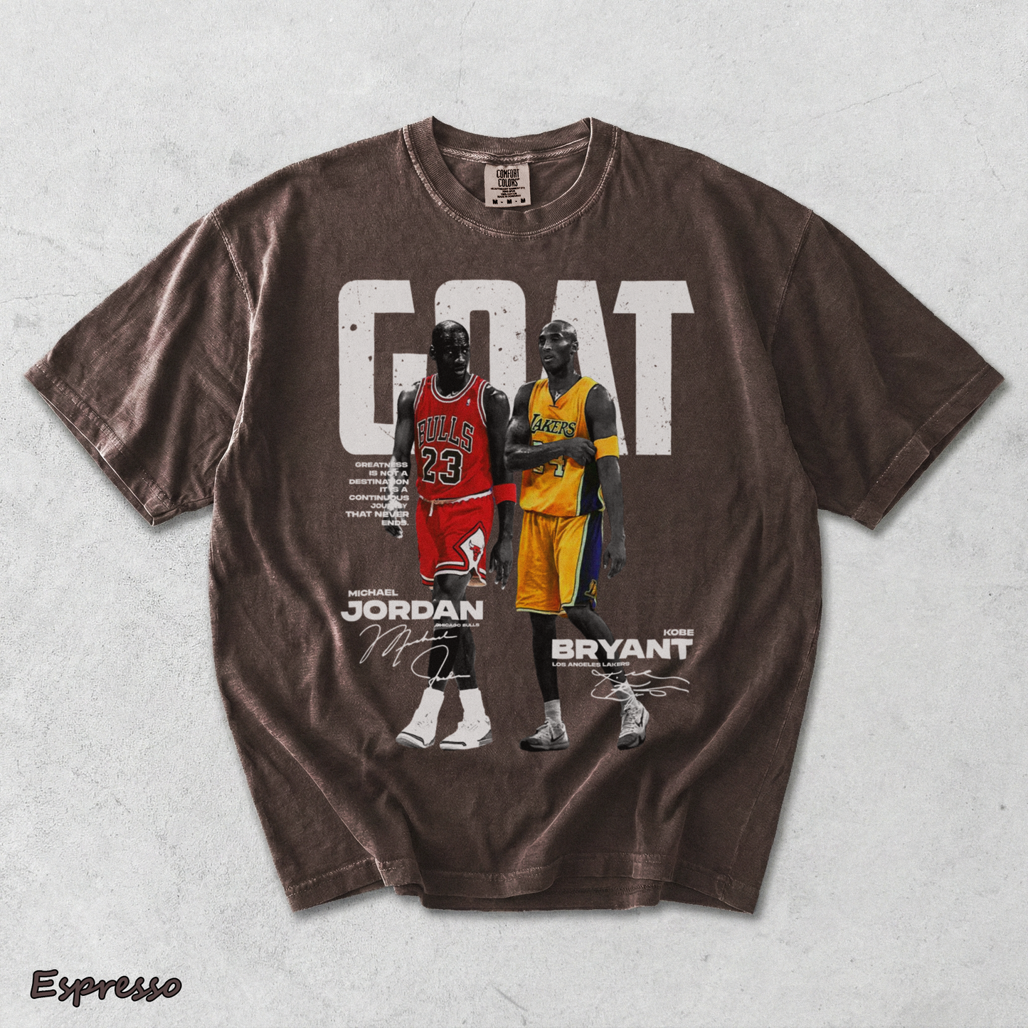 Goat MJ And Kb Bryant - Espresso mockup