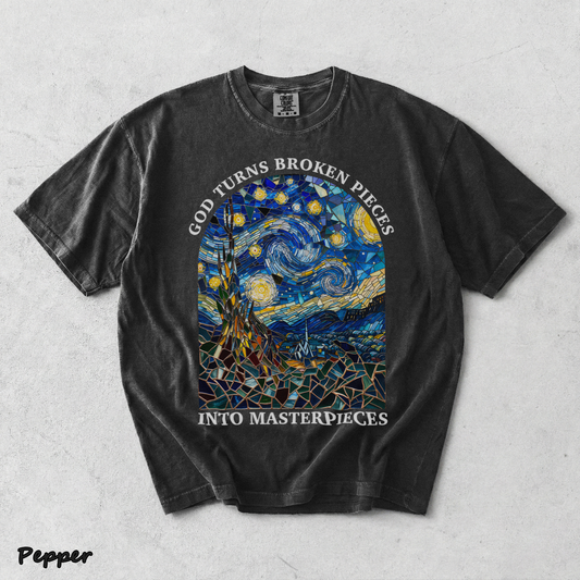 GOD TURNS BROKEN PIECES - Pepper mockup