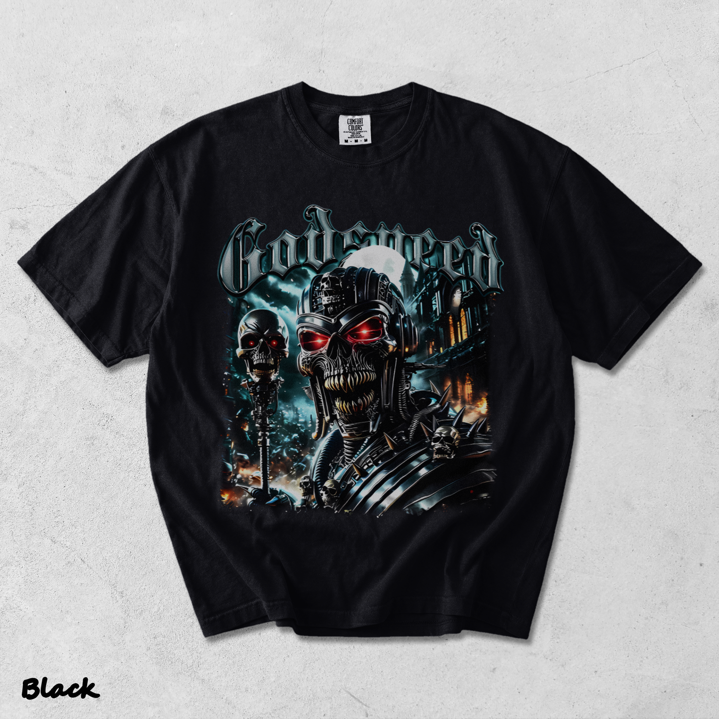 Godspeed Skull Tee - Black mockup