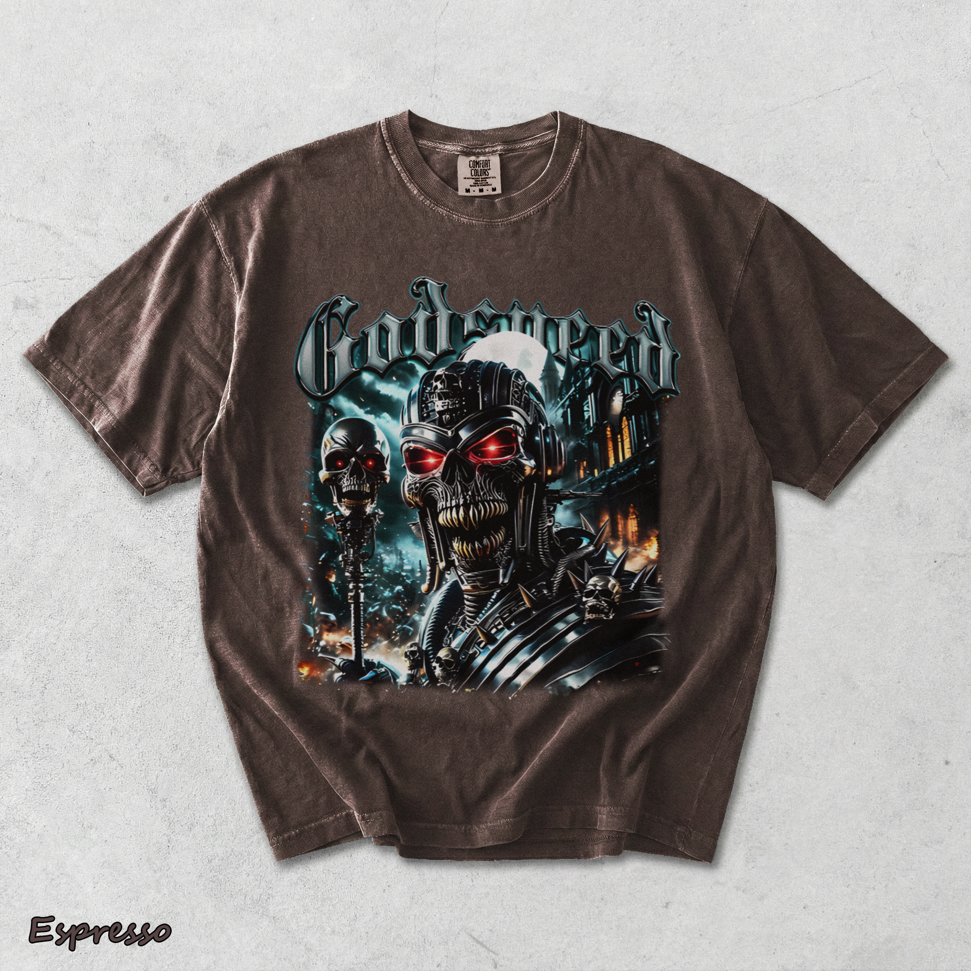 Godspeed Skull Tee - Espresso mockup