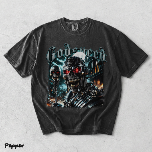 Godspeed Skull Tee - Pepper mockup