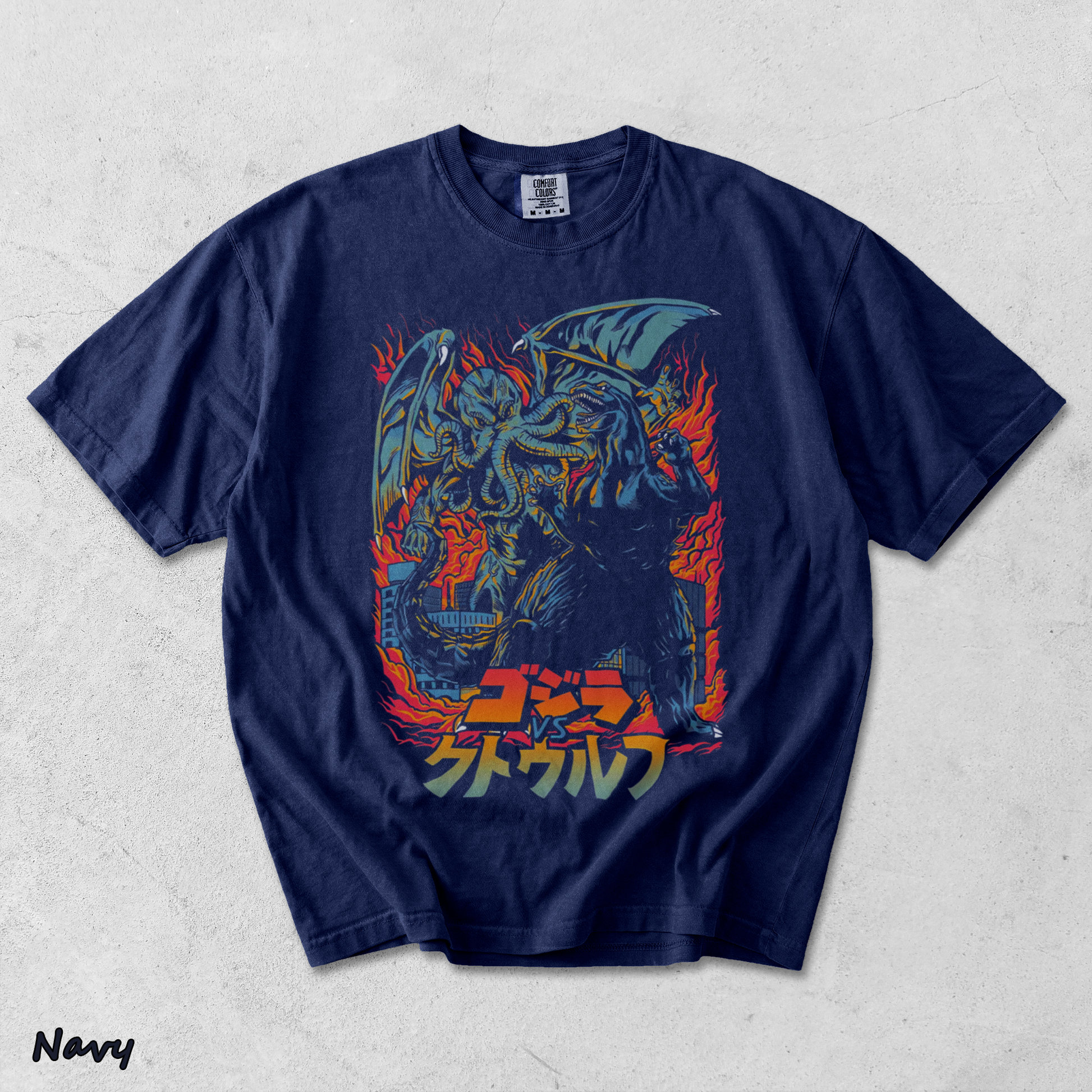 Godzilla Shirt Minus One Classic Movie - True Navy mockup
