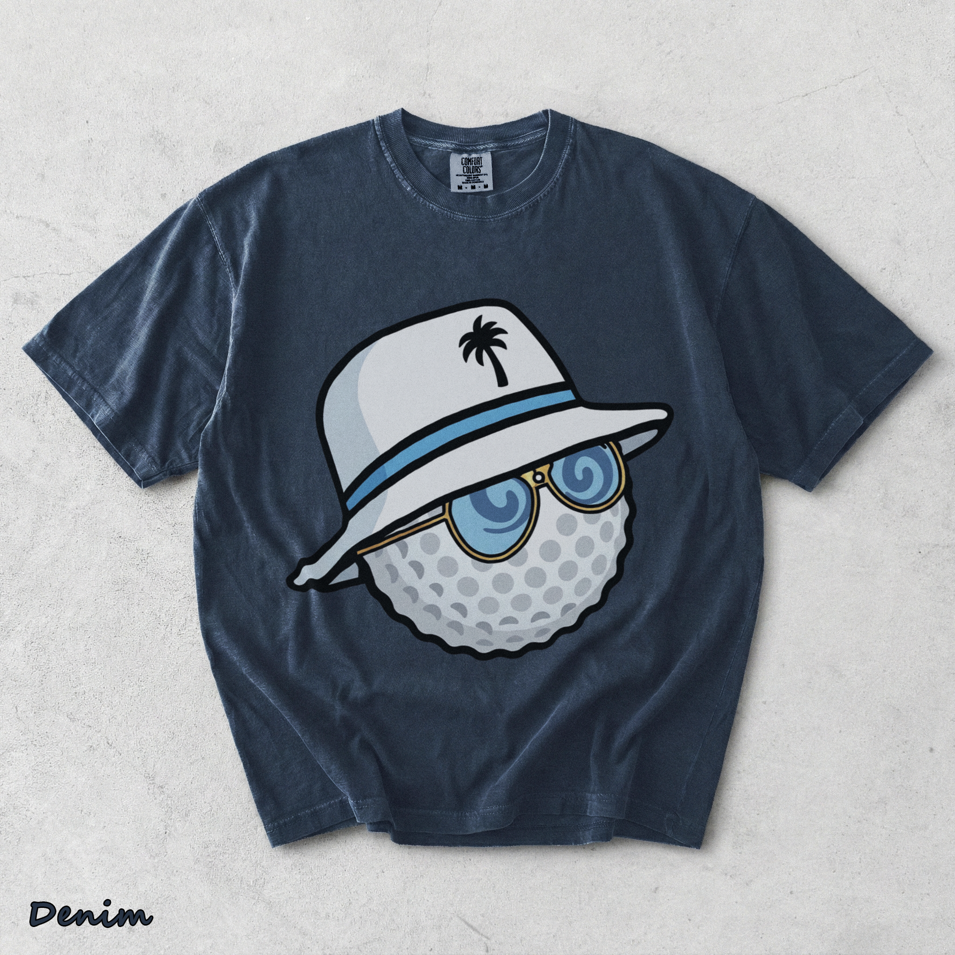 Golf Ball - Denim mockup