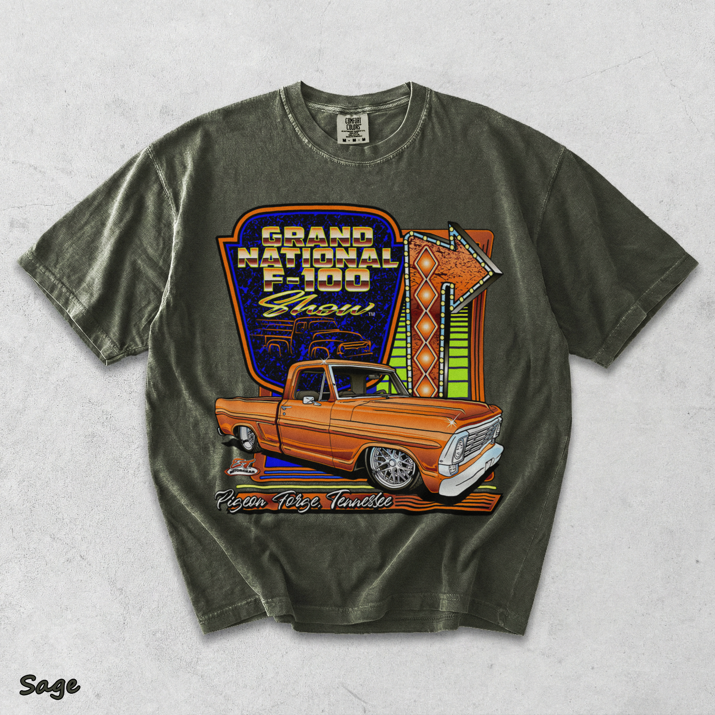 Grand National F100 - Sage mockup