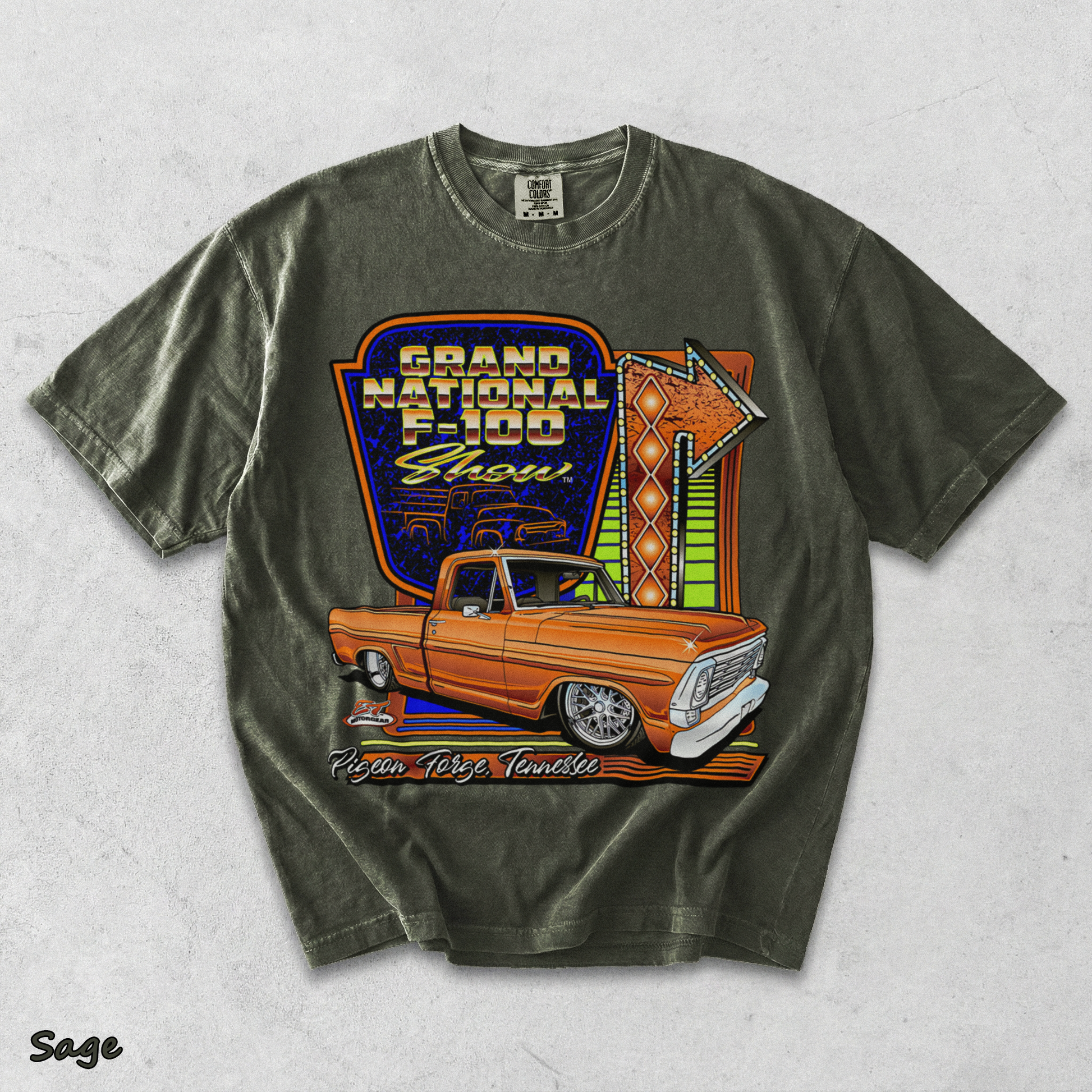 Grand National F100 - Sage mockup