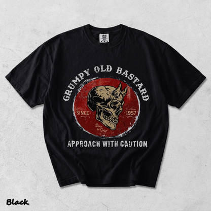 GRUMPY OLD BASTARD APPORACH WITH CAUTION Nemo black - Black mockup