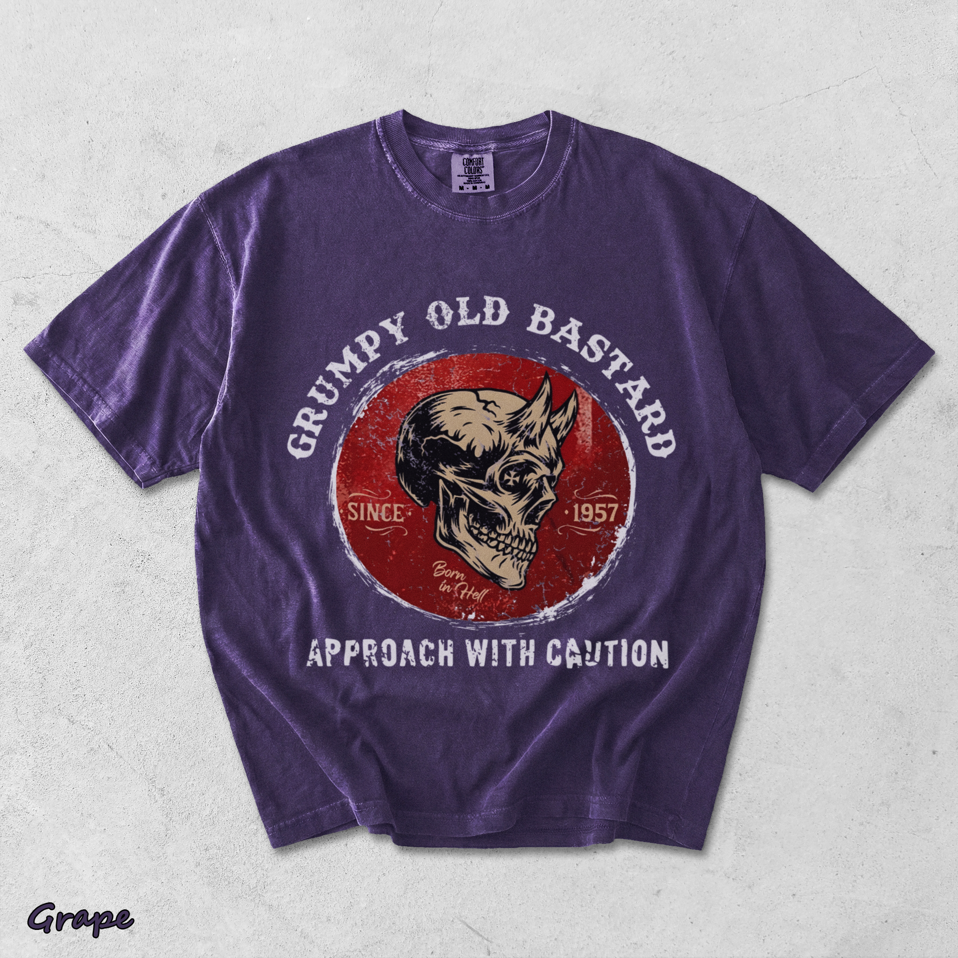 GRUMPY OLD BASTARD APPORACH WITH CAUTION Nemo black - Grape mockup
