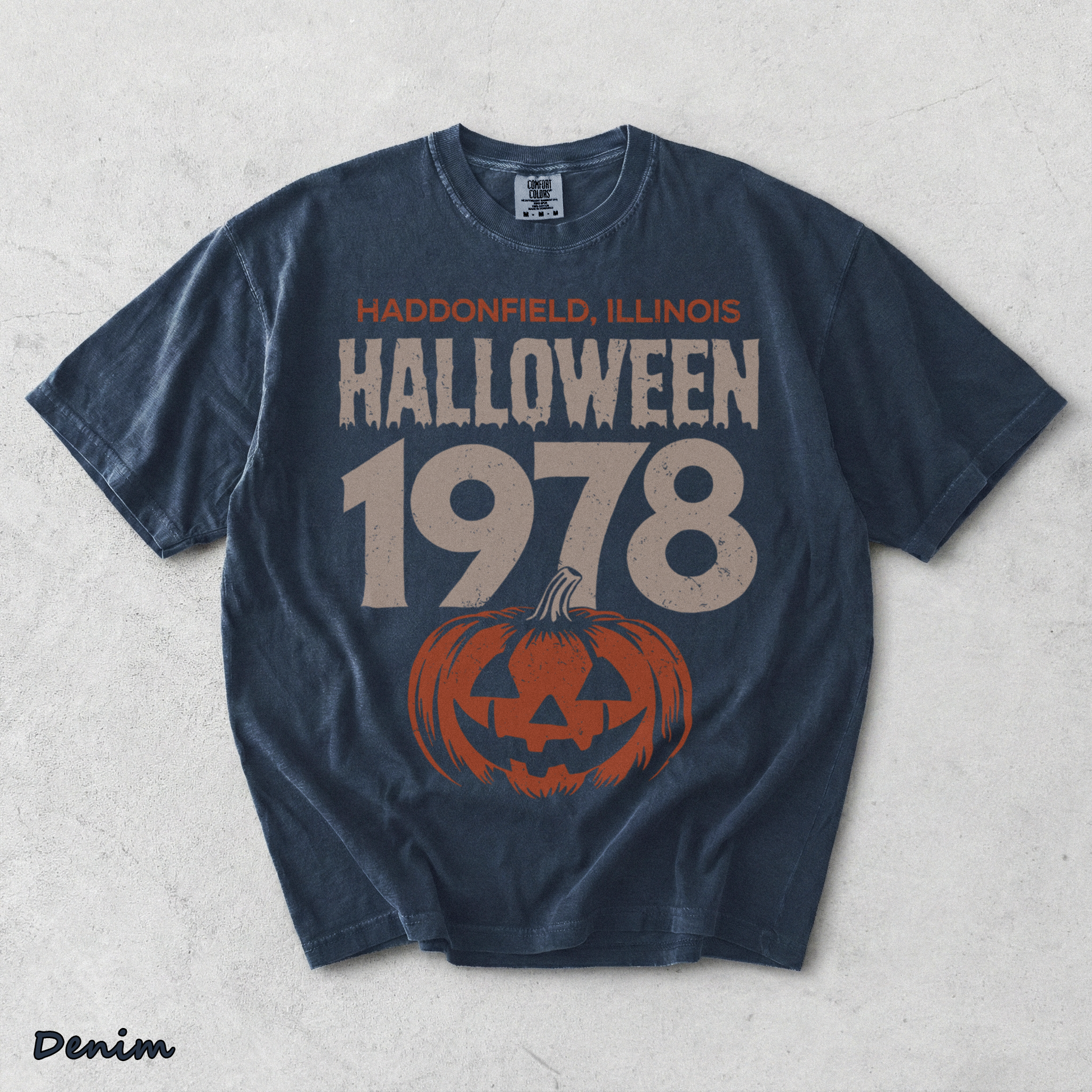 Haddonfield Illinois Halloween - Denim mockup