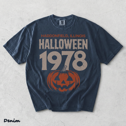 Haddonfield Illinois Halloween - Denim mockup